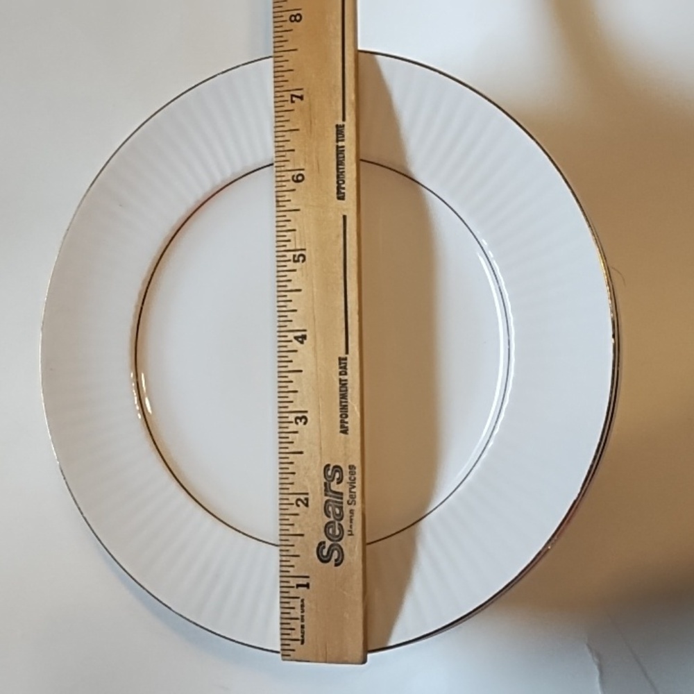 Elegant White With Gold Trim (Set Of 12) - Picture 10 of 10